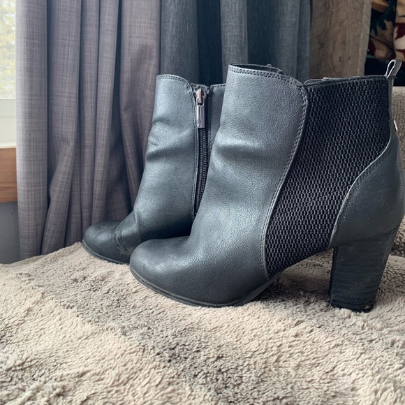 Black Leather Booties - Picture 3 of 3